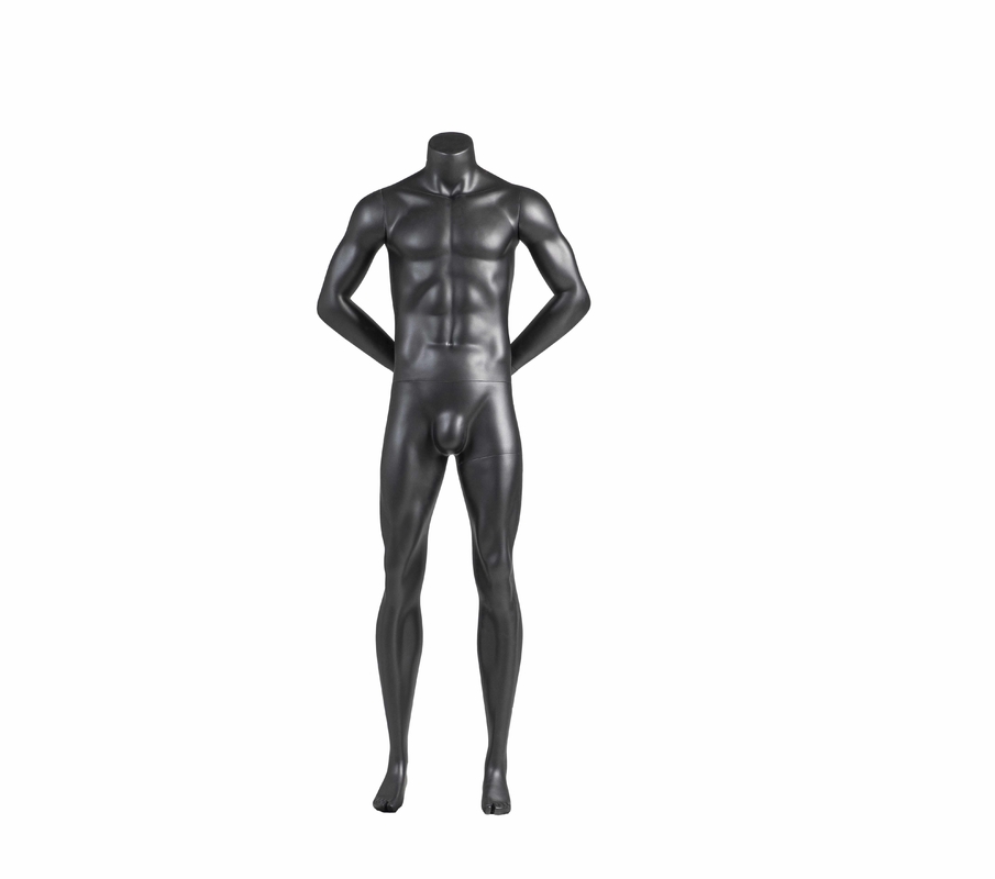 Fiberglas Tam Vücut Adam Eller Arkasında Başsız Kaslı Spor Spor Giyim Ekranı Için Erkek Manken